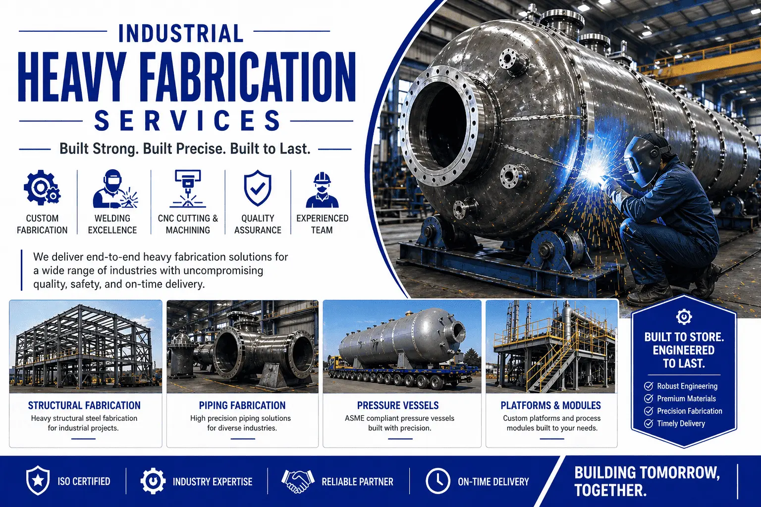 industrial heavy fabrication service (M.S. / S.S.)